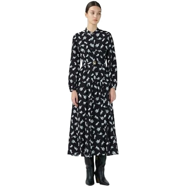 24AW グレースコンチネンタル ハートキカプリントワンピース 36 グリーン ハートキカプリントワンピース / GRACE CONTINENTAL | GRACE